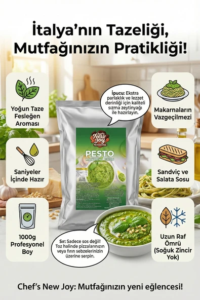 Pesto Makarna Sosu Toz 1000 gr - Resim 2