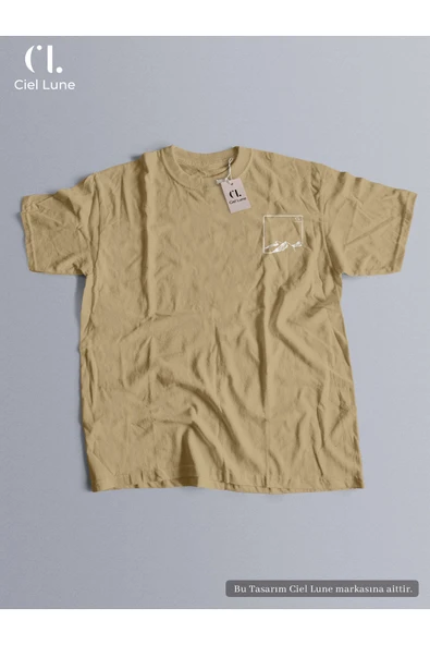 Nevermind Unisex Ciel Lune Tasarım Oversize Tshirt - Resim 3