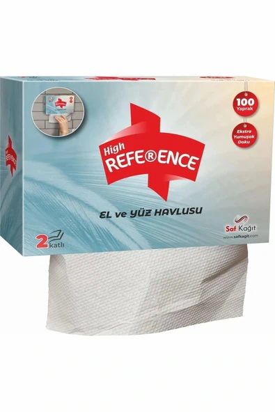 Reference El Yüz Havlusu 2 Katlı 100'lü 24 Paket Mavi ürün görseli 1