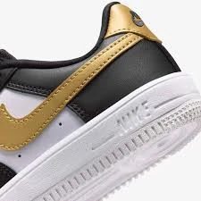 nike air force black white gold - Resim 7