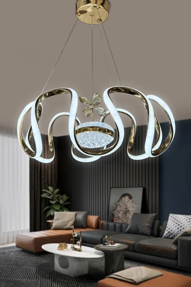 Eliza Tek Toplu Modern Yüksek Işık Gücü Ithal Led Avize ürün görseli 1