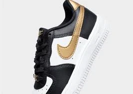 nike air force black white gold - Resim 8