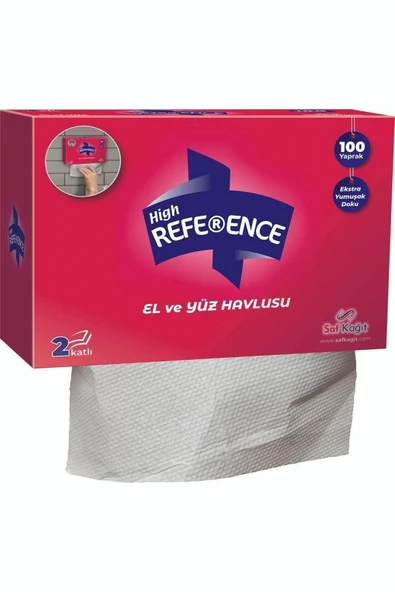 Reference El Yüz Havlusu 2 Katlı 100'lü x 24 Paket Kırmızı ürün görseli 1