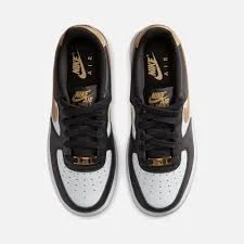 nike air force black white gold - Resim 6