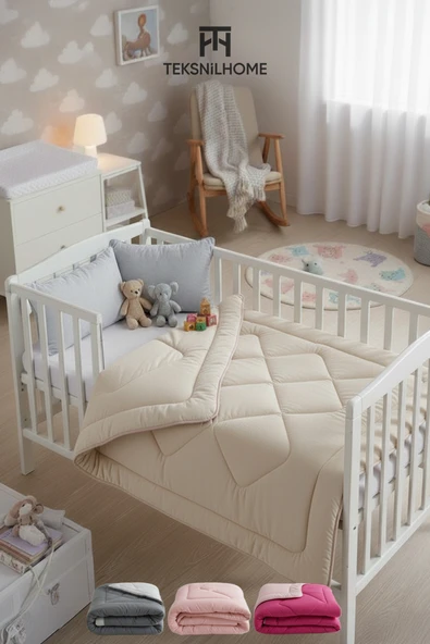TeksNil Home Pamuklu Welsoft Bebek Yorganı 95x145 cm Yumuşak Çift Taraflı Bebek Yorgan ürün görseli 1