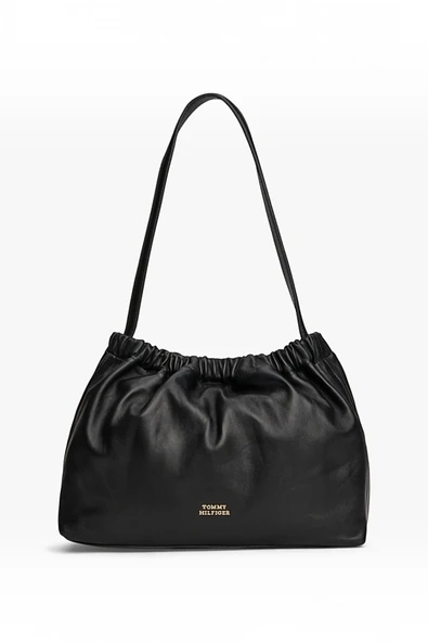 Tommy Hilfiger   SOFT LEATHER SHOULDER BAG Kadın Siyah Çanta - AW0AW18307 ürün görseli 1