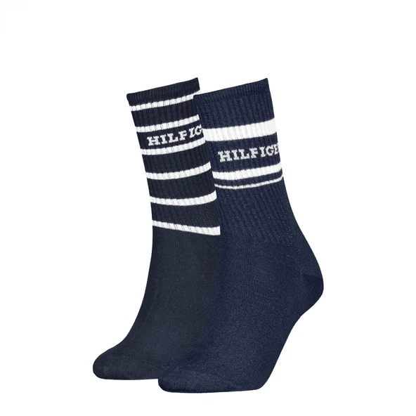 Tommy Hilfiger   TH WOMEN SOCK 2P HILFIGER Kadın Beyaz Çorap - S701236457 ürün görseli 1