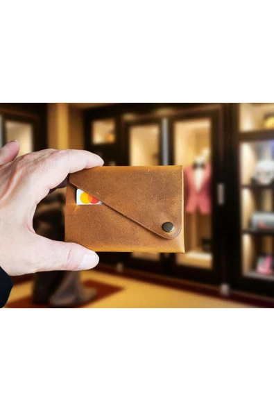 sumerianwallet Cüzdan Minimalist Crazy Deri Taba ( Anahtarlık Hediye ) ürün görseli 1