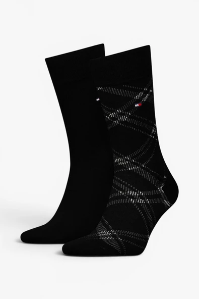 Tommy Hilfiger   TH MEN SOCK 2P CHECK Erkek Beyaz Çorap - S701236310 ürün görseli 1
