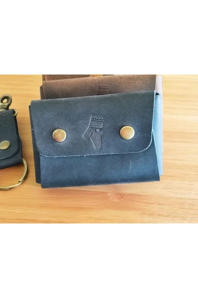 sumerianwallet Sevgililer Günü Hediyesi Siyah Minimalist Ön Cep Cüzdanı(anahtarlık Hediye) ürün görseli 1