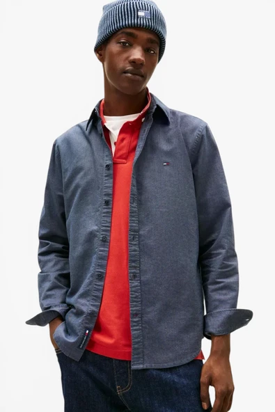 Tommy Hilfiger   TJM REG OXFORD SHIRT EXT Erkek Mavi UK Gömlek - DM0DM22836 ürün görseli 1