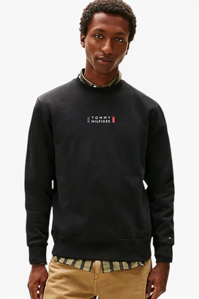 Tommy Hilfiger   BRAND LOVE SWEATSHIRT Erkek Siyah Sweatshirt - MW0MW41428 ürün görseli 1
