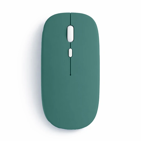 Dual Mode Kablosuz Mouse Bluetooth USB Dongle Çoklu Cihaz Destekli Şarjlı ve Sessiz Kullanım  Haki ürün görseli 1