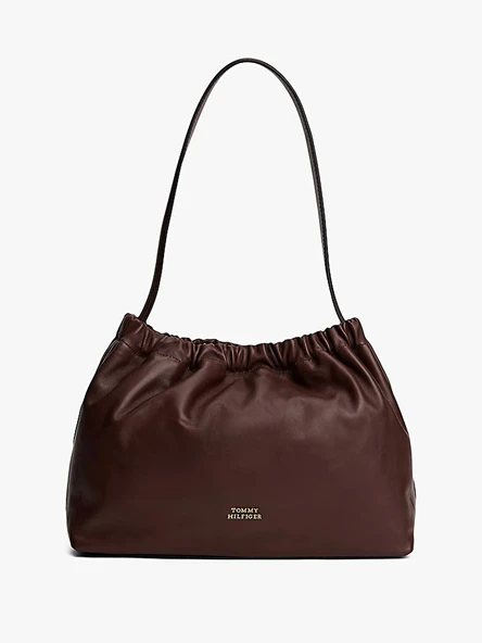 Tommy Hilfiger   SOFT LEATHER SHOULDER BAG Kadın Kahverengi Çanta - AW0AW18307 ürün görseli 1