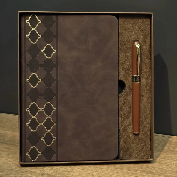 Lüks Kutulu Defter Kalem Set ürün görseli 1