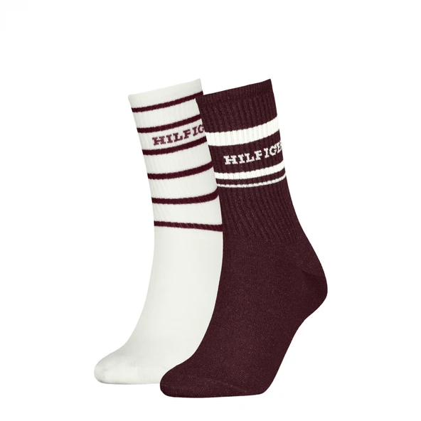 Tommy Hilfiger   TH WOMEN SOCK 2P HILFIGER Kadın Gri Çorap - S701236457 ürün görseli 1