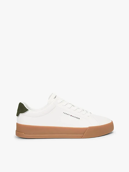 Tommy Hilfiger   TH COURT LTH DETAIL ESS Erkek Beyaz Sneakers - FM0FM05367 ürün görseli 1