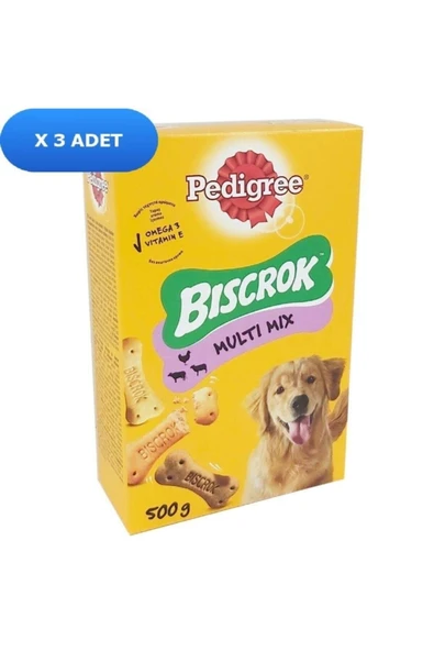Biscrok Multi Mix Köpek Ödül Bisküvisi 500 Gr (3 Adet) ürün görseli 1