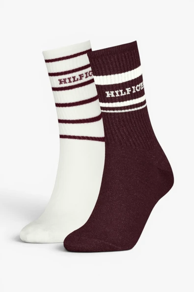 Tommy Hilfiger   TH WOMEN SOCK 2P HILFIGER Kadın Gri Çorap - S701236457 ürün görseli 1