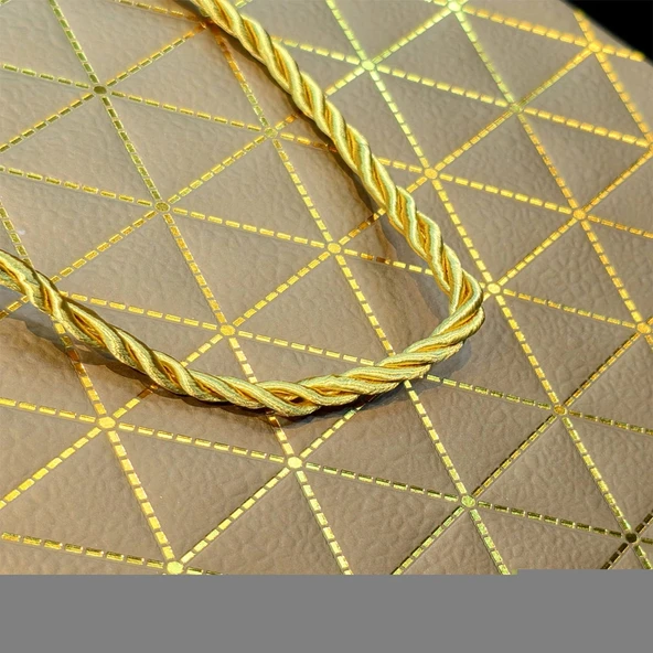 Mini Boy Gold Karton Hediye Çantası - Resim 2