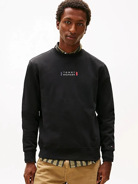 Tommy Hilfiger   BRAND LOVE SWEATSHIRT Erkek Siyah Sweatshirt - MW0MW41428 ürün görseli 1