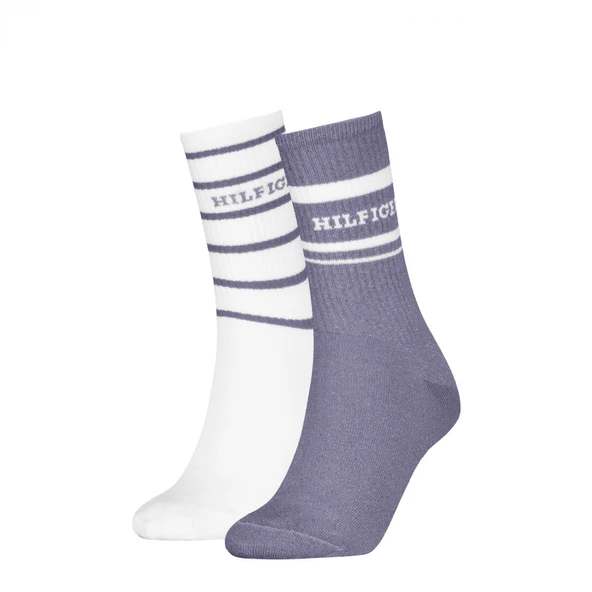 Tommy Hilfiger   TH WOMEN SOCK 2P HILFIGER Kadın Mor Çorap - S701236457 ürün görseli 1