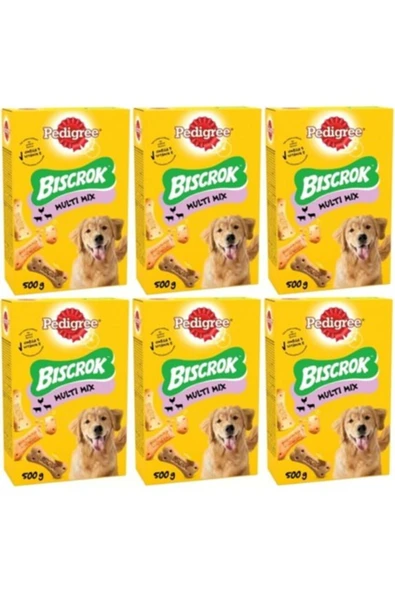 Biscrok Multi Mix Köpek Ödül Bisküvisi 500 gr X 6 Adet ürün görseli 1