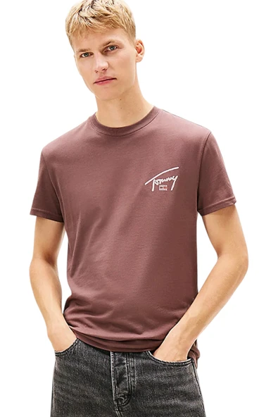 Tommy Hilfiger   TJM REG SIGN BACKPRINT SS T EXT Erkek Kahverengi T-Shirt - DM0DM22320 ürün görseli 1