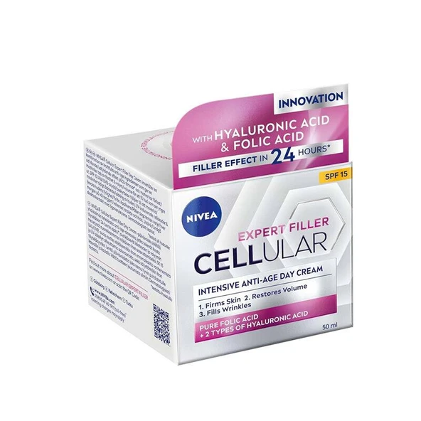 Nivea Cellular Expert Filler Yoğun Yaşlanma Karşıtı Gündüz Bakım Yüz Kremi SPF15 50 ml ürün görseli 1