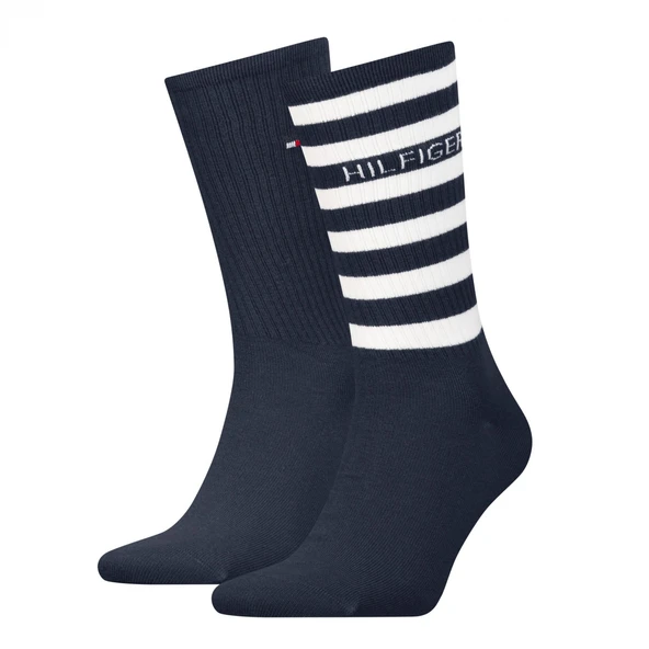 Tommy Hilfiger   TH MEN SPORT SOCK 2P BRETON STRI Erkek Mavi Çorap - S701236735 ürün görseli 1