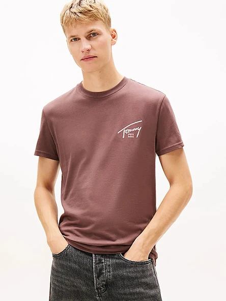 Tommy Hilfiger   TJM REG SIGN BACKPRINT SS T EXT Erkek Kahverengi T-Shirt - DM0DM22320 ürün görseli 1