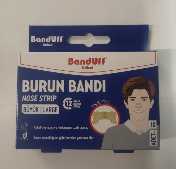 BANDUFF BURUN BANDI BÜYÜK BOY  KUTU İÇİ 10 ADET ürün görseli 1