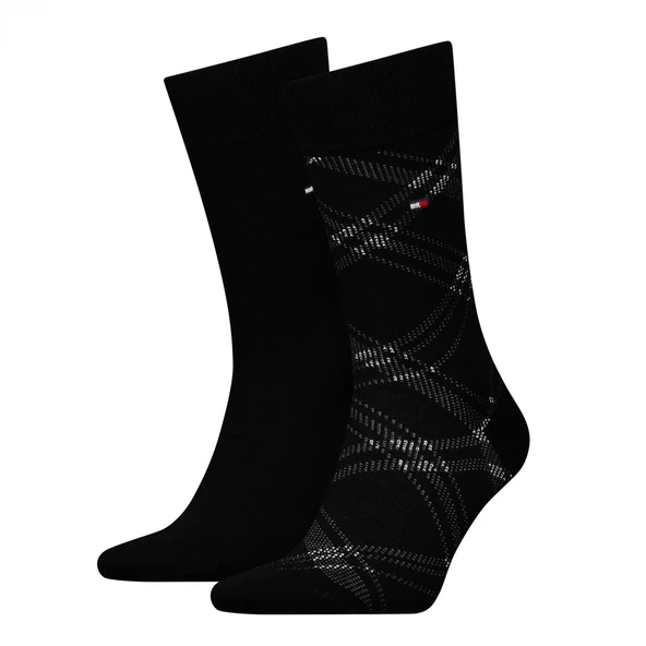 Tommy Hilfiger   TH MEN SOCK 2P CHECK Erkek Beyaz Çorap - S701236310 ürün görseli 1