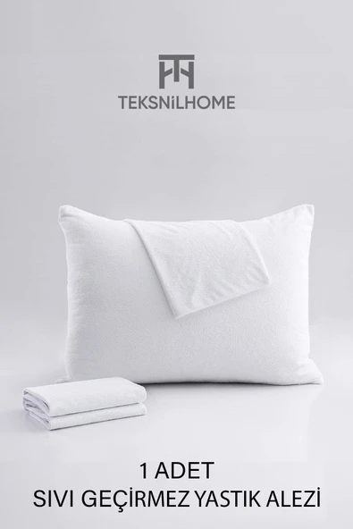 TeksNil Home Pamuk Sıvı Geçirmez 1’li Yastık Alezi Koruyucu | Koruyucu Yastık Kılıfı | 50 X 70 | ürün görseli 1