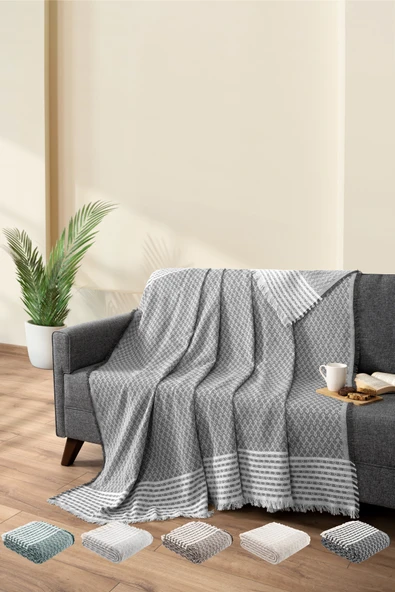 TeksNil Home | Antrasit Koltuk Kanepe Örtüsü Koruyucu | Koltuk Şalı | 170x200 | Çekyat Örtüsü | ürün görseli 1