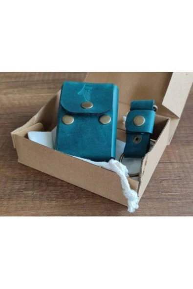 sumerianwallet Minimalist Crazy Deri Yeşil Sigara Kılıfı ürün görseli 1