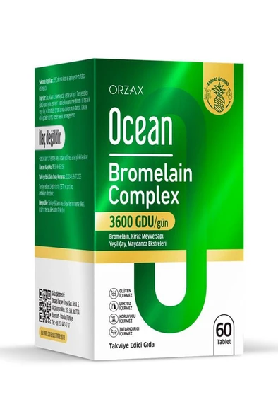 Ocean Bromelain Complex 60 Tablet ürün görseli 1
