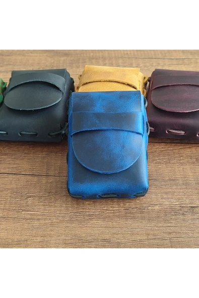 sumerianwallet Deri Sigara Kılıfı Mavi - Resim 7