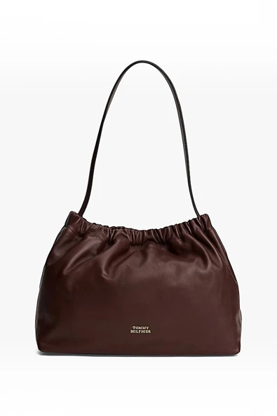 Tommy Hilfiger   SOFT LEATHER SHOULDER BAG Kadın Kahverengi Çanta - AW0AW18307 ürün görseli 1