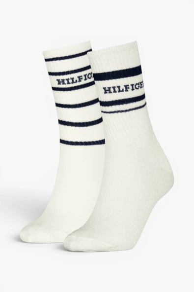 Tommy Hilfiger   TH WOMEN SOCK 2P HILFIGER Kadın Mavi Çorap - S701236457 ürün görseli 1