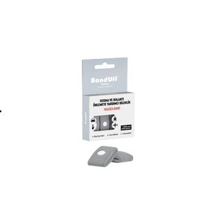 BANDUFF KUSMA VE BULANTI ÖNLEMEYE YARDIMCI BİLEKLİK 2 Lİ PAKET İÇİ  GRİ ürün görseli 1