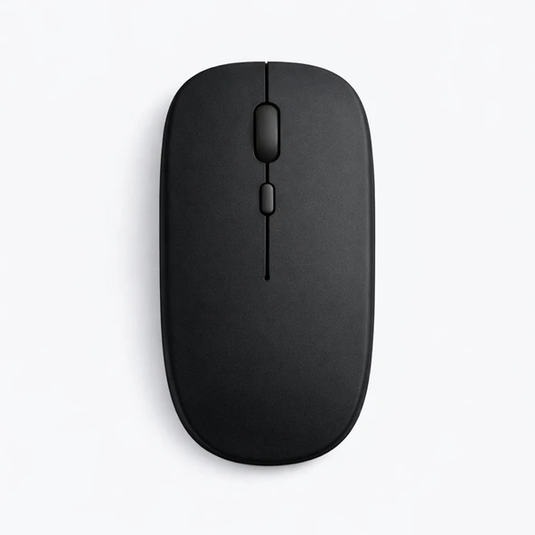 Dual Mode Kablosuz Mouse Bluetooth USB Dongle Çoklu Cihaz Destekli Şarjlı ve Sessiz Kullanım  Siyah ürün görseli 1
