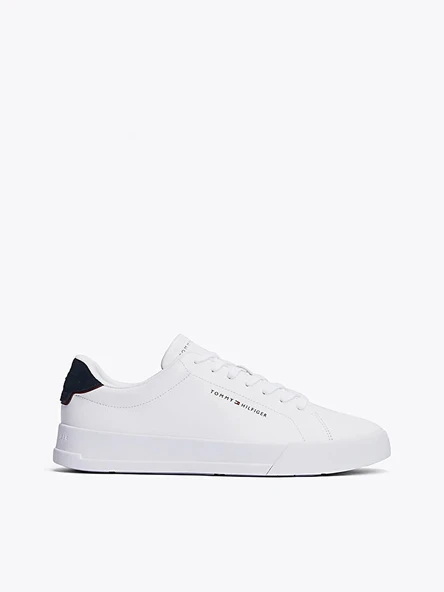 Tommy Hilfiger   TH COURT LTH DETAIL ESS Erkek Beyaz Sneakers - FM0FM05367 ürün görseli 1