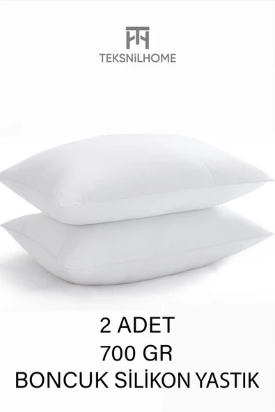 TeksNil Home | 2 Adet Boncuk Silikon Yastık | 700 gram | Antialerjik | 50x70 Cm | Ekonomik Yastık ürün görseli 1