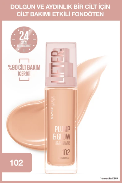 Maybelline New York Lifter Niasinamid ve Hyalüronik Asit İçeren Aydınlatan Fondöten - 102 ürün görseli 1