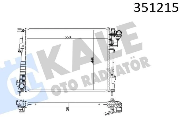 RADYATÖR FORD TRANSIT CUSTOM (V362) 2.2 1 SIRA ALÜMİNYUM BRAZİNG SİSTEM ürün görseli 1