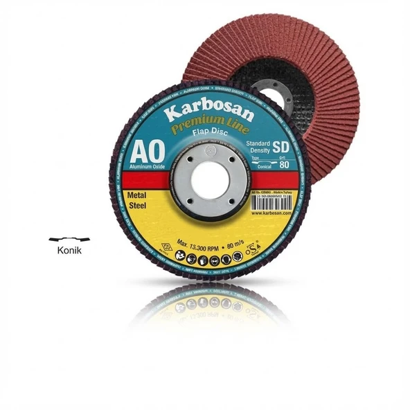Karbosan Flap Disk Zımpara A.O 180x80 Kum 983225 ürün görseli 1