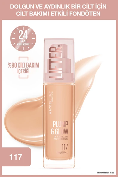 Maybelline New York Lifter Niasinamid ve Hyalüronik Asit İçeren Aydınlatan Fondöten - 117 ürün görseli 1