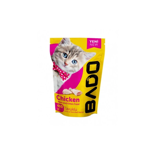 Bado Yavru Kedi Maması Tavuk Etli 400Gr ürün görseli 1