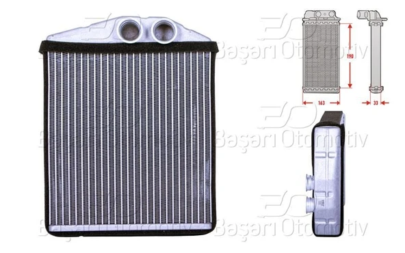WISCO KALORIFER RADYATORU BRAZING 185×169 MM OPEL SIGNUM 1.8 1.9 CDTI 2.2 DTI 2.8 V6 TURBO SIGNUM 3.2 V6 V ECTRA C 1.6 1.8 2.2 V6 3.0 CDTI CADDY BLS 1.9 D 2. ürün görseli 1
